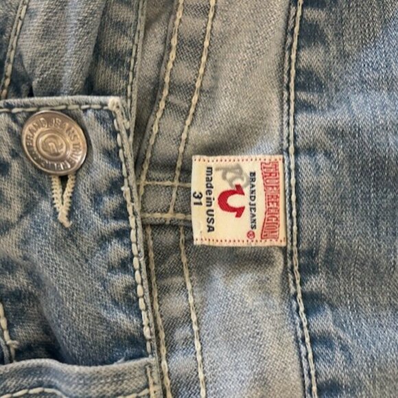 True Religion Sammy Crop Capris Light Blue 31 - Picture 5 of 6